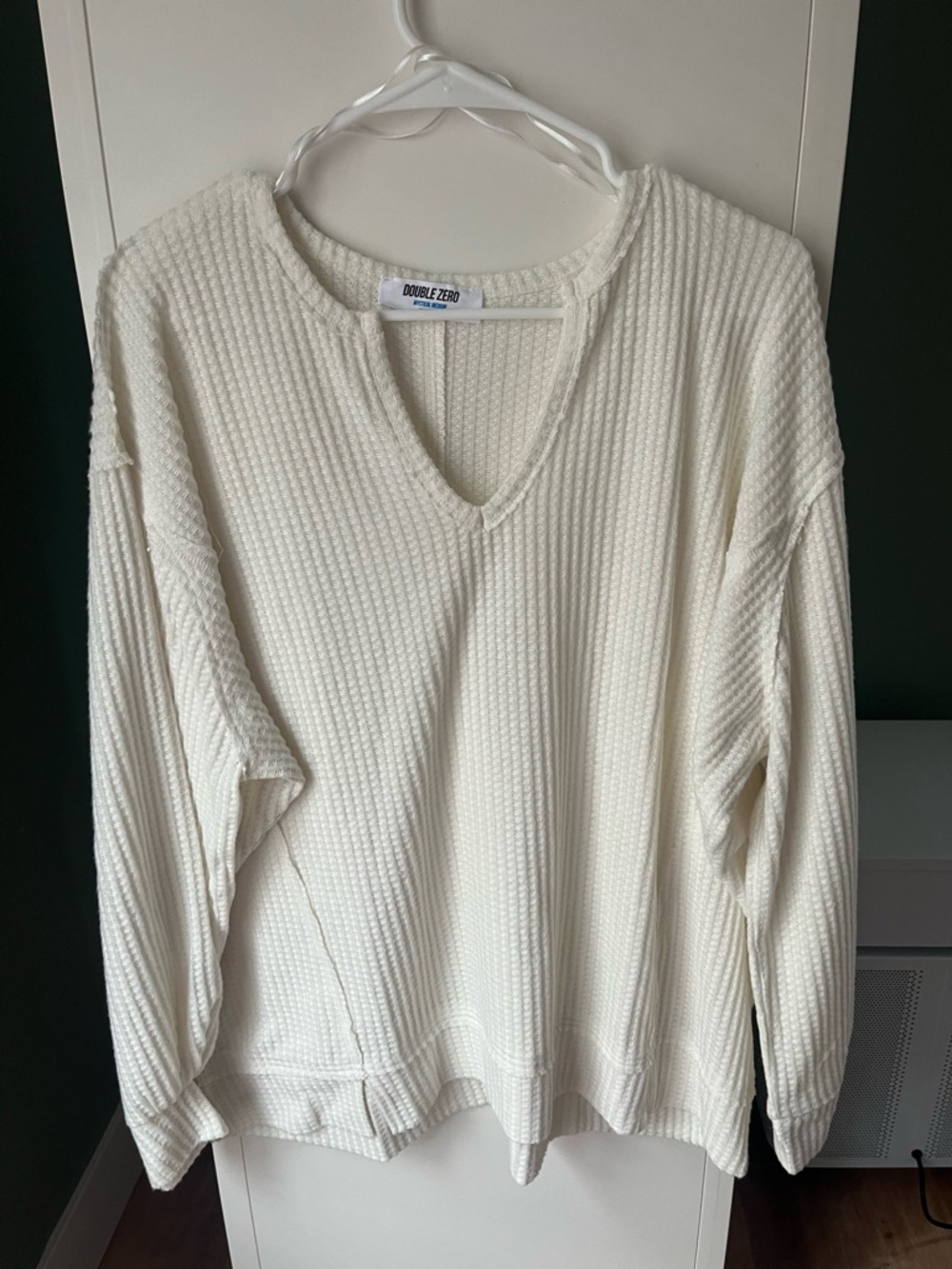 NWOT Double Zero White Oversized Knit Sweater
